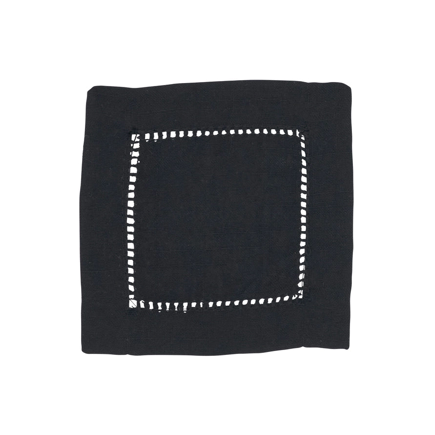 Personalized Monogrammed Hemstitch Cocktail Napkins – Set of 4